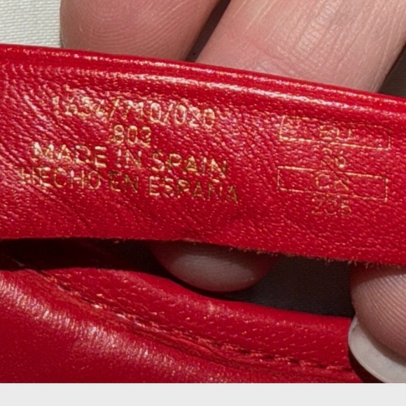 Zara Red Leather Square-Toe Thong Sandals – EU 36 / US 6 BNWOT-Minimalist - Picture 8 of 8